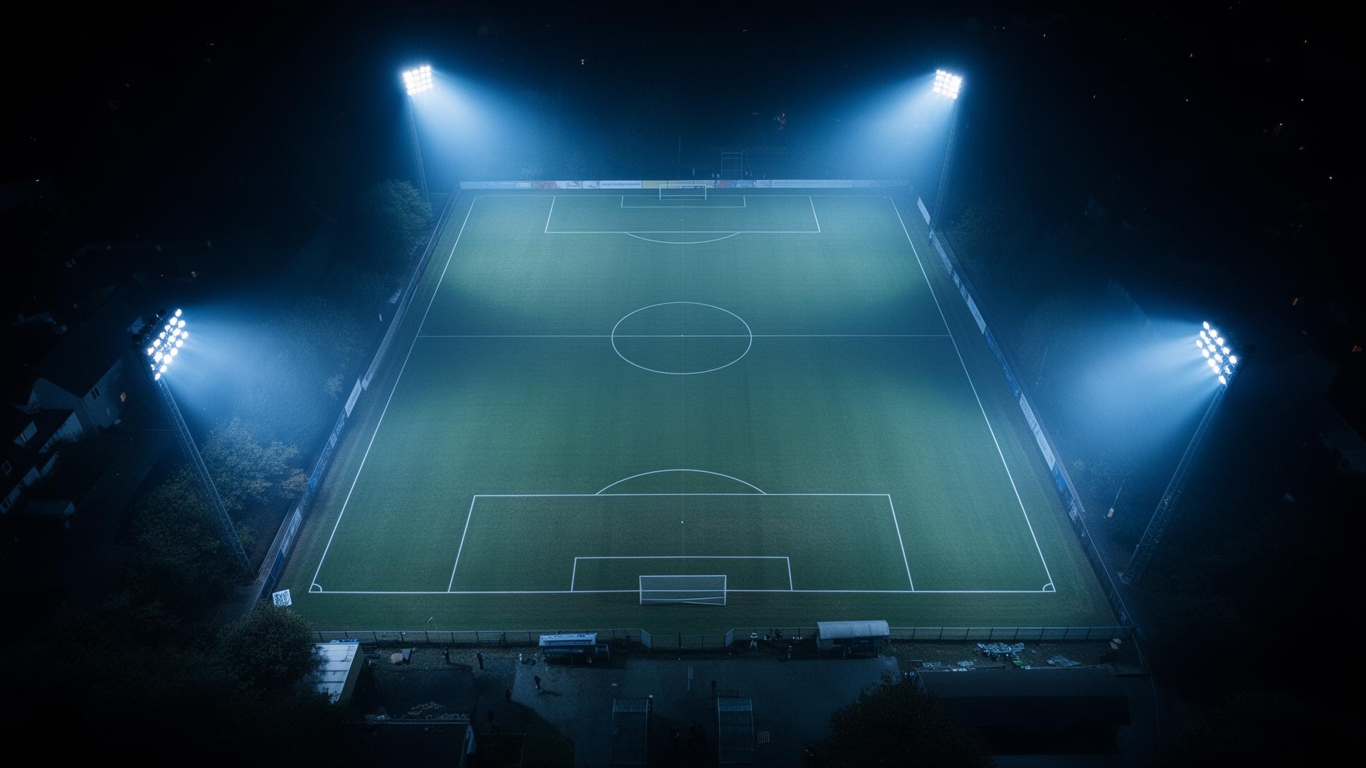 Floodlit pitch